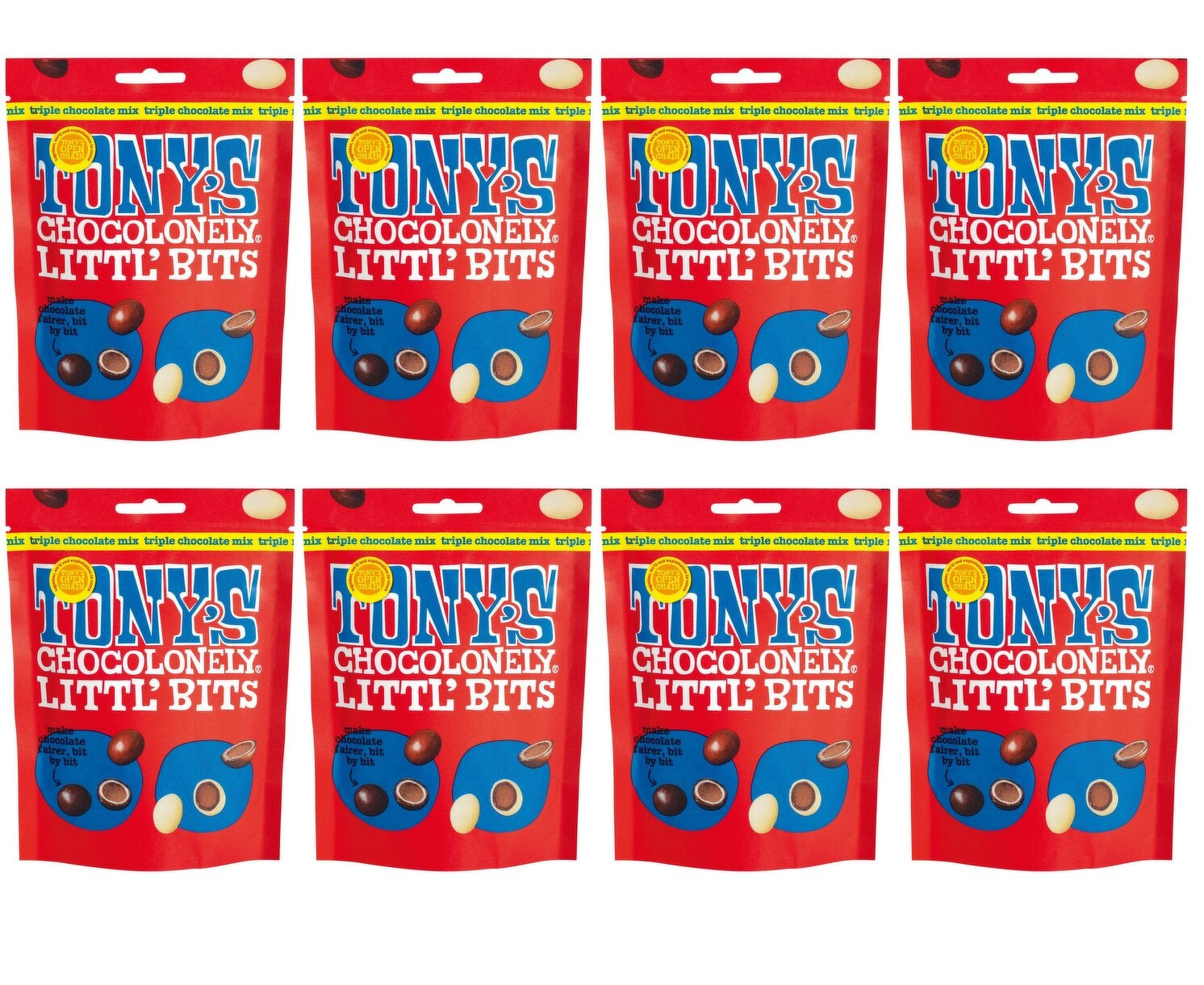 8 x Tonys Chocolonely Littl  Bits 100G