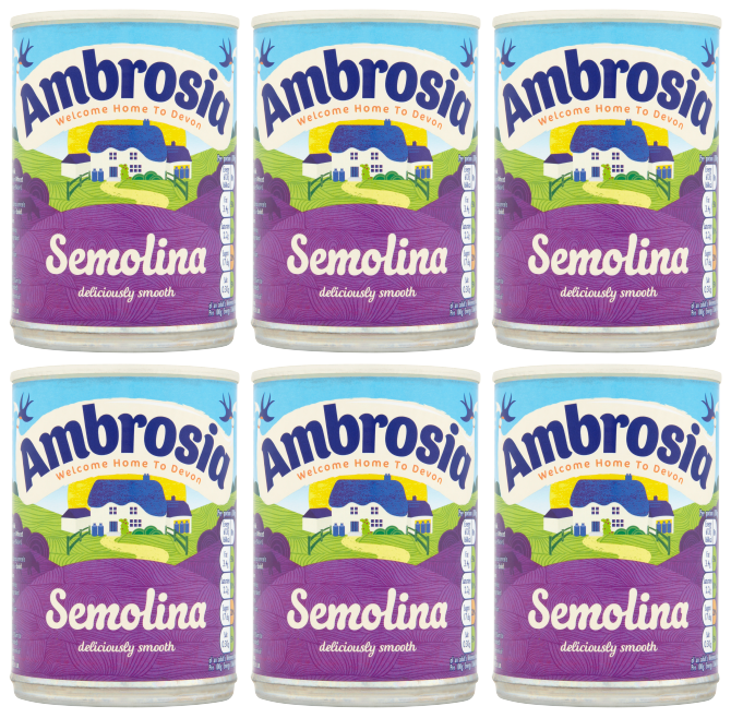 6 x Ambrosia Semolina 400G