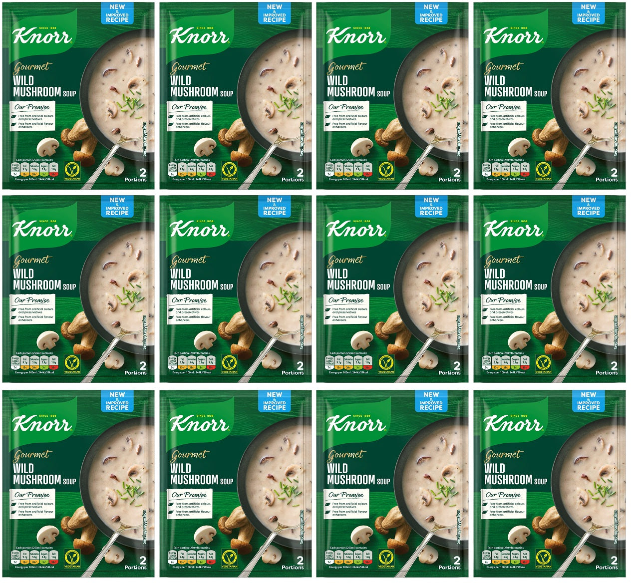 9 x Knorr Gourmet Wild Mushroom Soup 61G