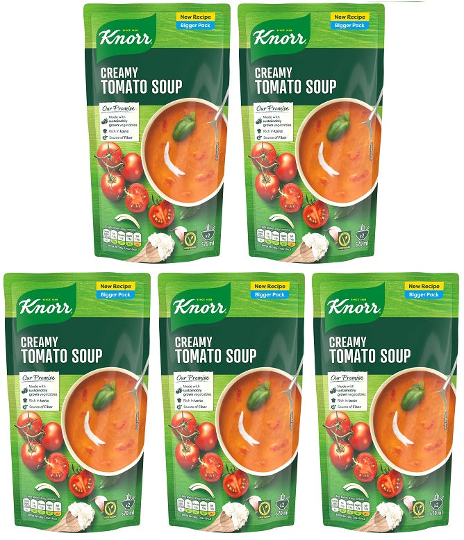 5 x Knorr Creamy Tomato Soup 570ml