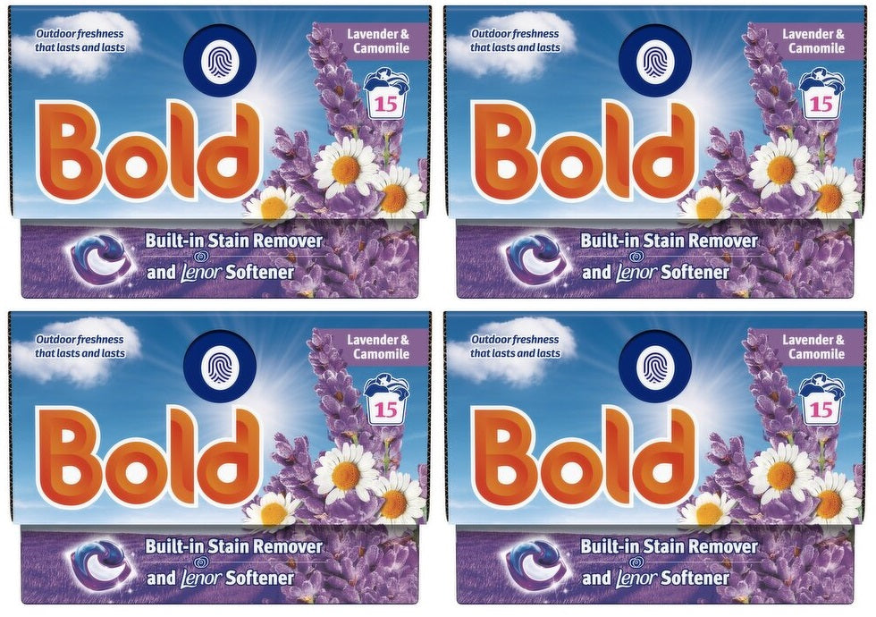 4 X Bold 4 In 1 Pods Lavendar - 15 Pack