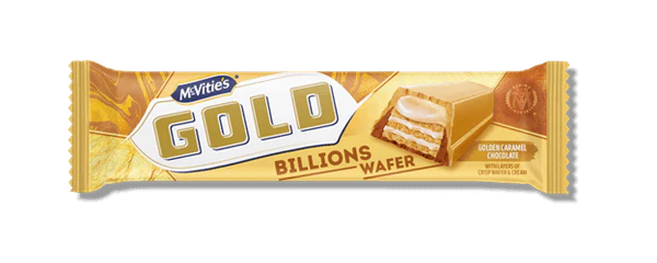 24 x Mcvitie's Gold Billions Wafer Golden Caramel Chocolate 39G