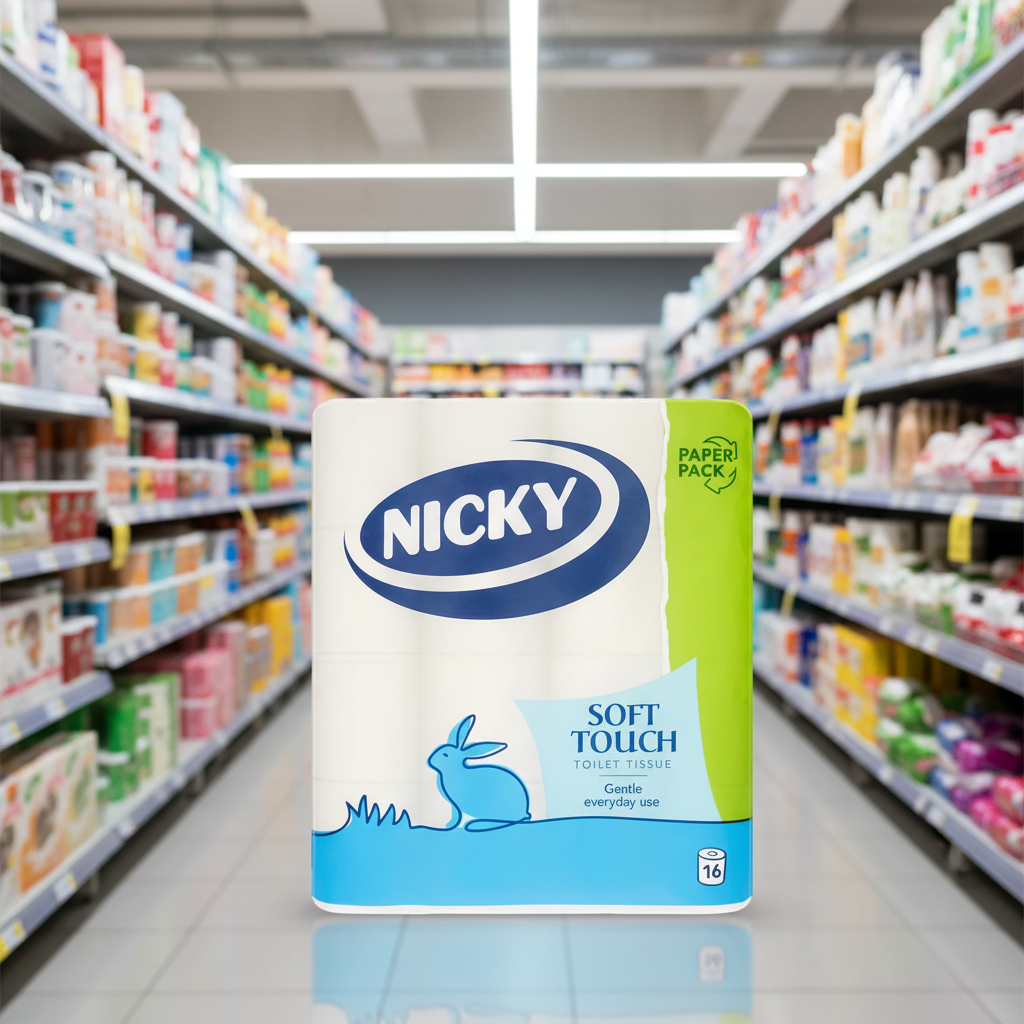 5 x Nicky Soft Touch Toilet Tissue 16 Rolls