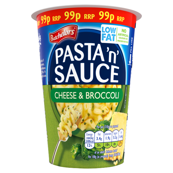 6 X Batchelors Pasta N Sauce Pot Cheese & Broccoli 65GM