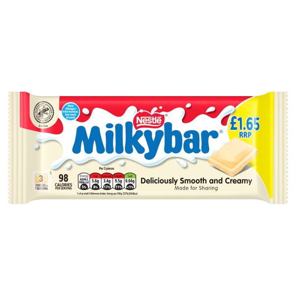 20 x Nestle Milkybar White Large Bar - 90GM