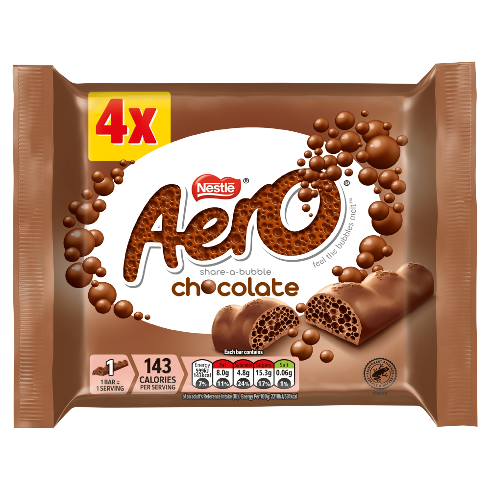 14 x Aero Chocolate Bars 4 X 27G (108G)