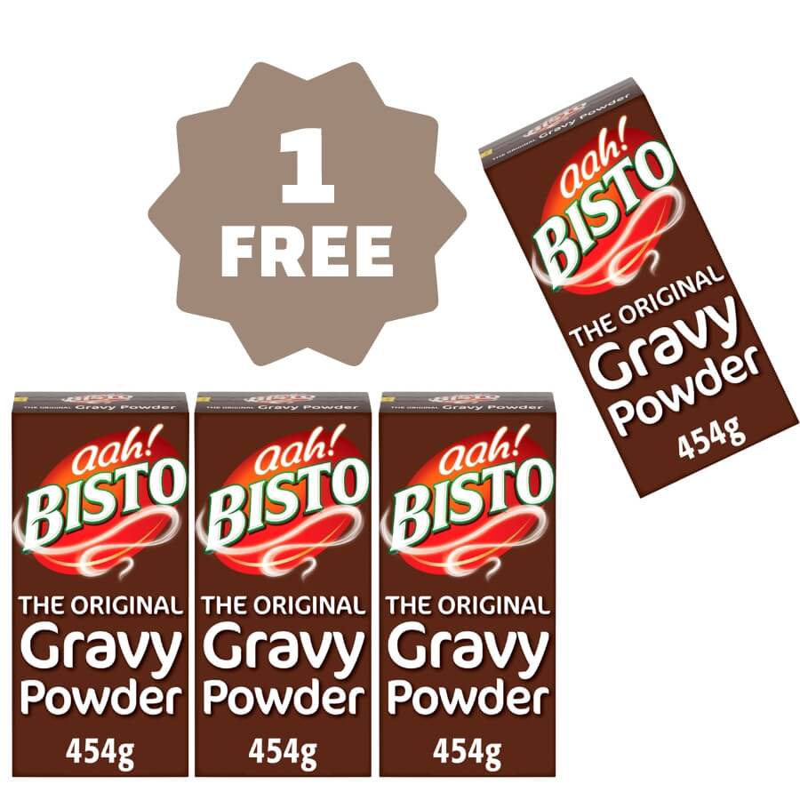 3 x Bisto Gravy Powder 454G + 1 Free Offer!