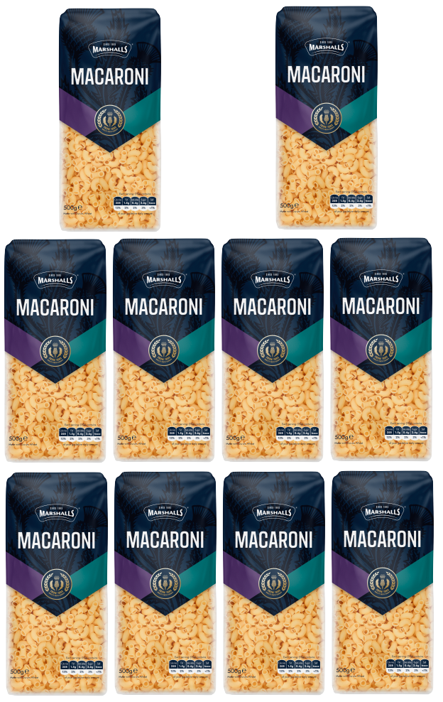 10 x Marshalls Macaroni Pasta 500G