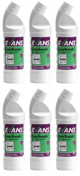 6 x Evans Daily Toilet Cleaner 1Lt X 6