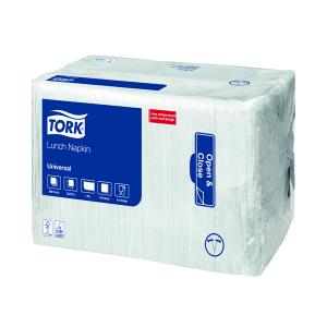 8 x Tork White Lunch Napkin 1/4 Fold 1-Ply 500 X 8