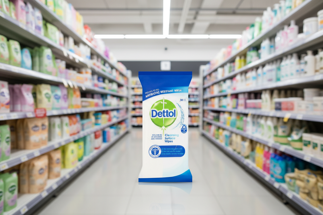 10 x Dettol Antibacterial Cleansing Surface 30 Large Wipes