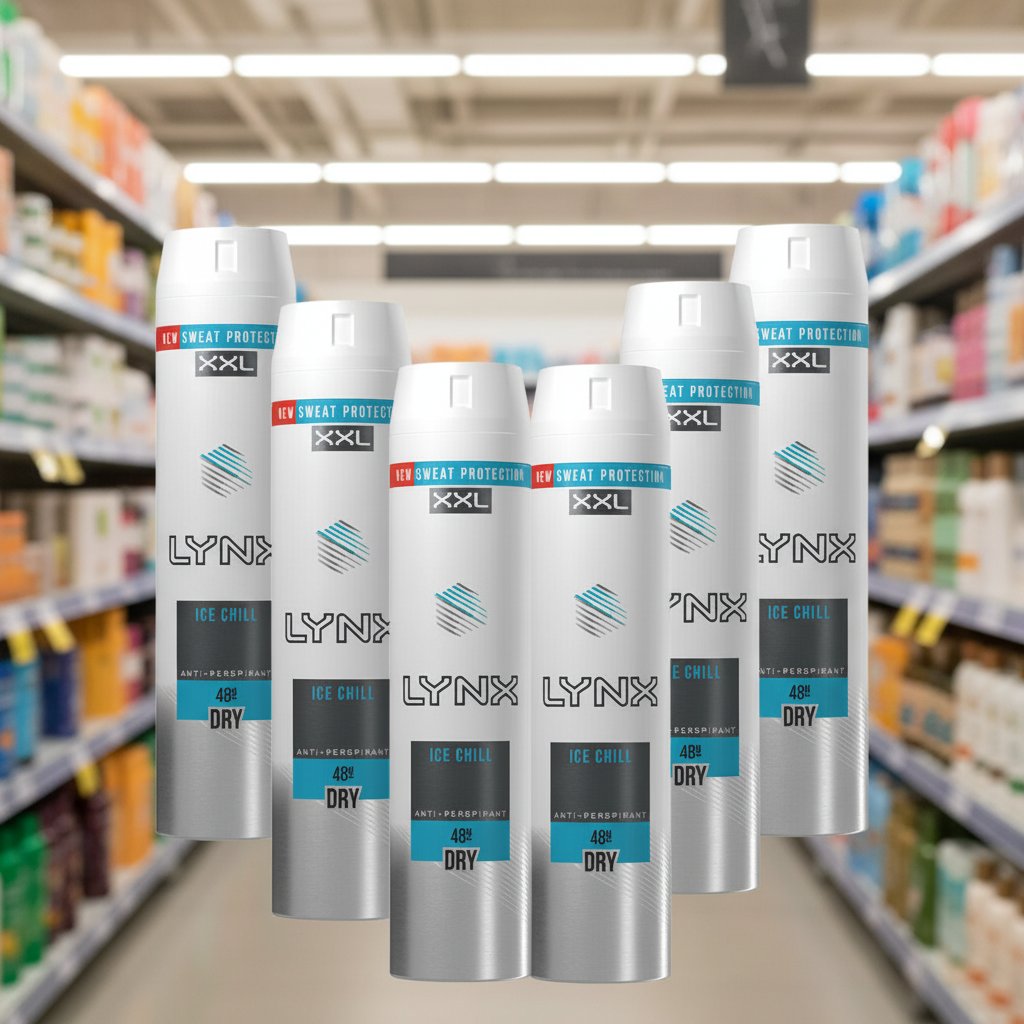 6 x Lynx  Anti-Perspirant Deodorant Spray Xxl Ice Chill 250 Ml