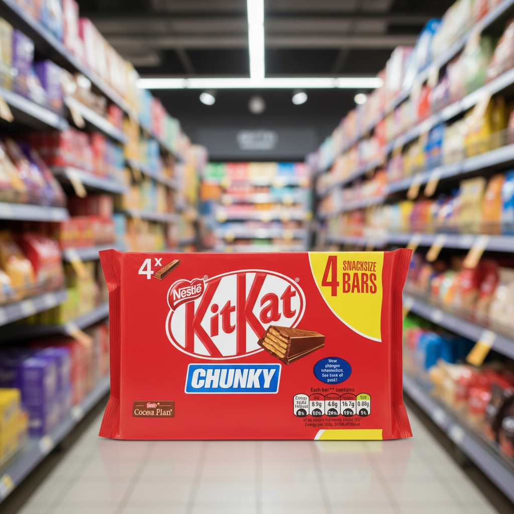 24 x Kitkat Chunky Milk Chocolate Bar 4 X 32G (128G)