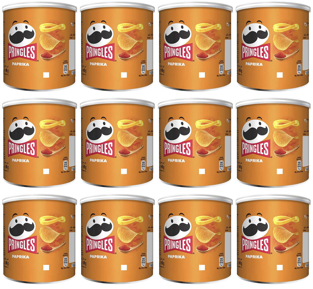 12 X Pringles Paprika - 40Gm