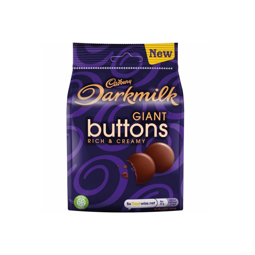 10 x Cadbury Darkmilk Buttons 105G