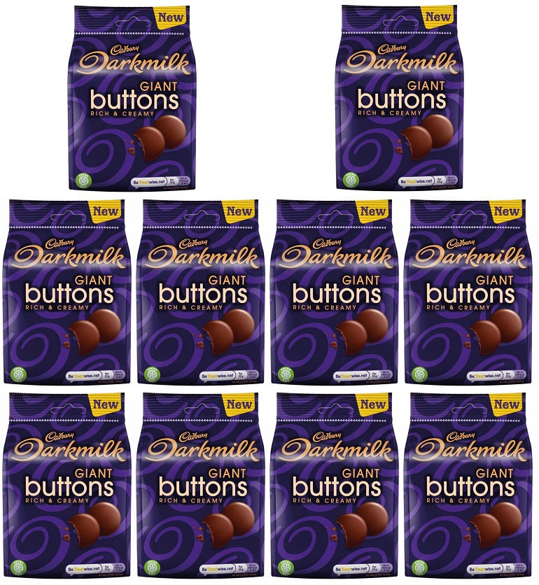 10 x Cadbury Darkmilk Buttons 105G