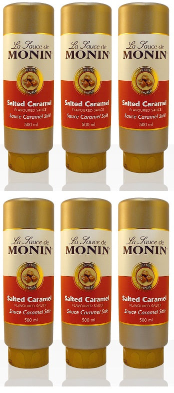 6 x Monin Sauce Salted Caramel 500Ml