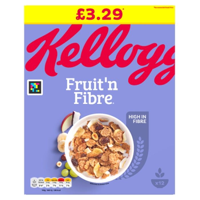 6 x Kelloggs Fruit N Fibre - 500G