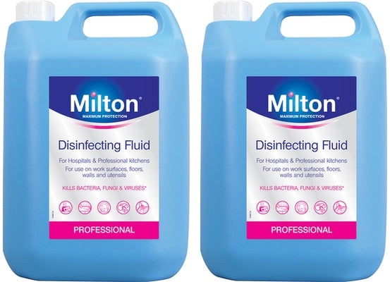 2 x Milton 5 Litre Disinfecting Fluid