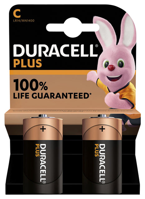 10 x Duracell Plus 100% C 2Pk