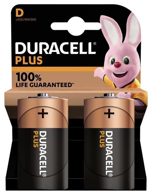 10 x Duracell Plus D 2 Pack