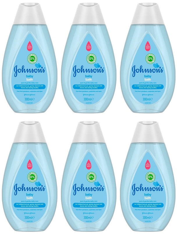 6 x Johnson's Baby Bath Reg 300Ml