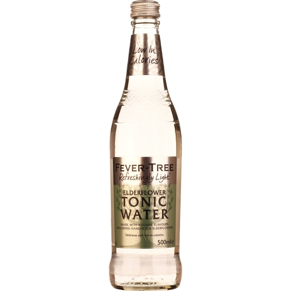 8 x Fever-Tree Refreshingly Light Elderflower Tonic Water 500Ml