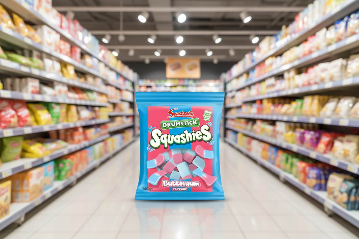 32 x Swizzels Drumstick Squashies Bubblegum Flavour 120G