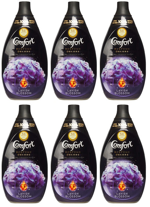 6 x Comfort Lavish Blossom Ultra-Concentrated Fabric Conditioner 58 Wash 870 Ml