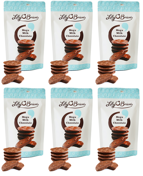 6 x Lily O Brien's Mega Milk Chocolate 110G