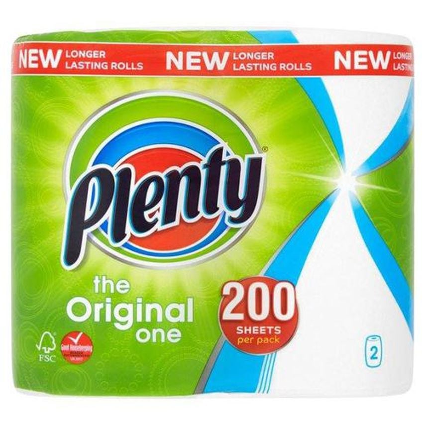 4 x Plenty Original Kitchen Roll 2 Rolls