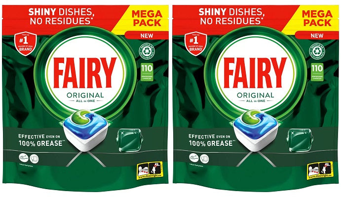 2 x Fairy Original Dishwash Tablet  - 110 PACK