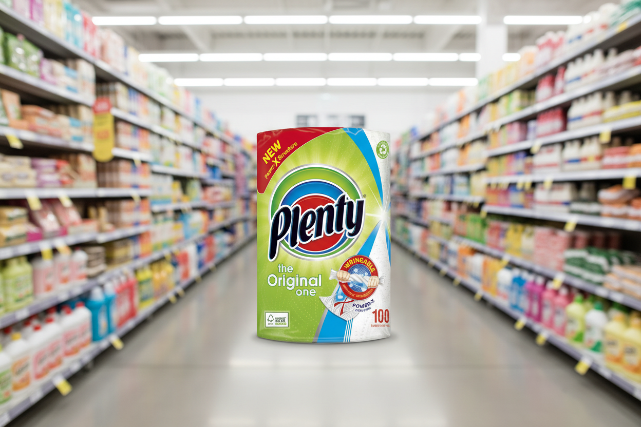 12 x Plenty Original Kitchen Roll 1 Roll
