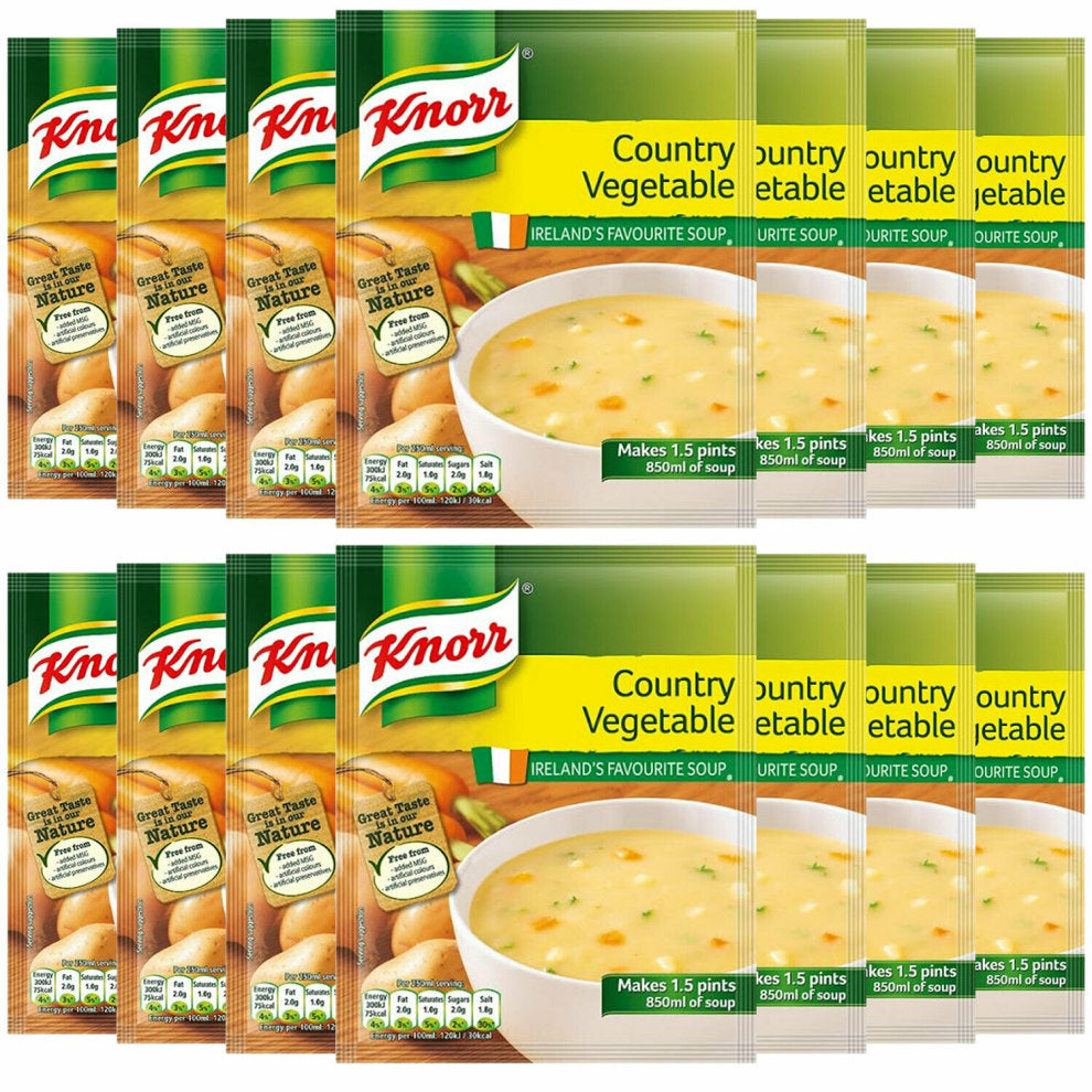 12 x Knorr Country Vegetable Soup 1.5 Pints/72G