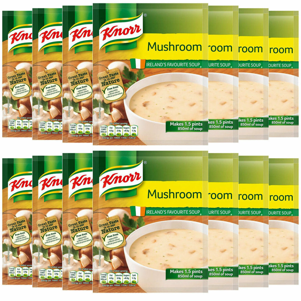 12 x Knorr Mushroom Soup 1.5 Pints/59G