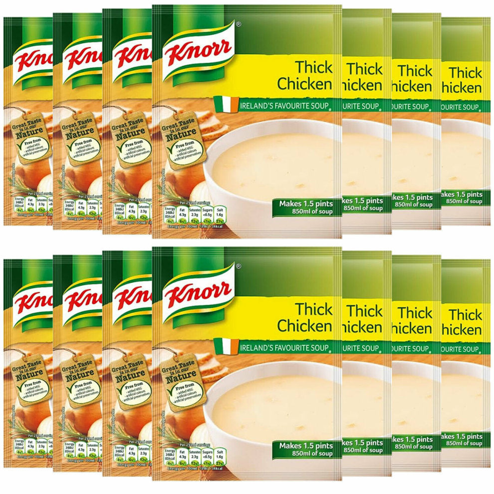 12 x Knorr Thick Chicken Soup 1.5 Pints/62G