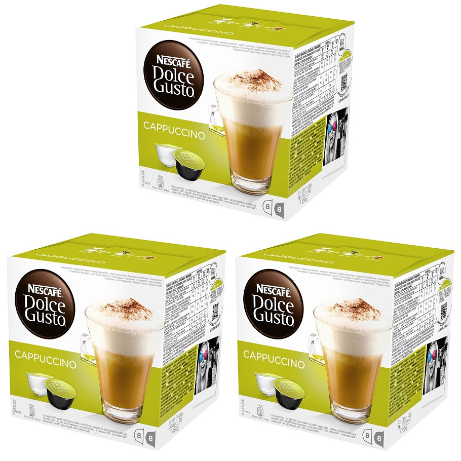 3 x Nescafé Dolce Gusto Cappucino 16 Pots 200G
