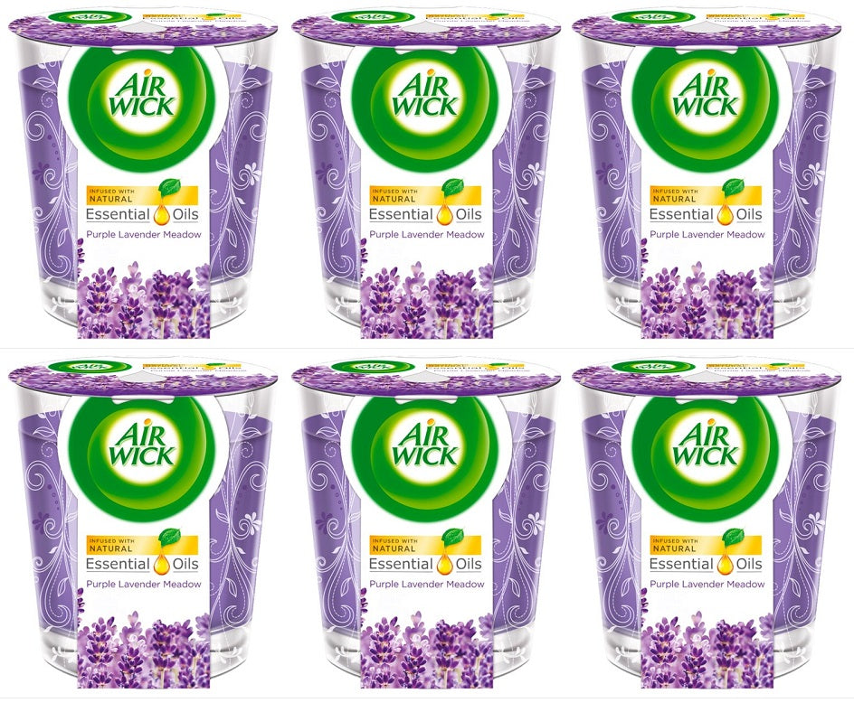 6 x Air Wick Purple Lavender Meadow Candle