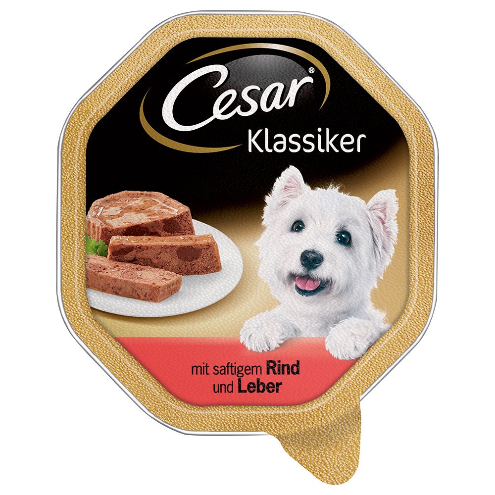 14 x Cesar Classics Terrine Dog Food Tray Lamb & Chicken In Jelly 150G