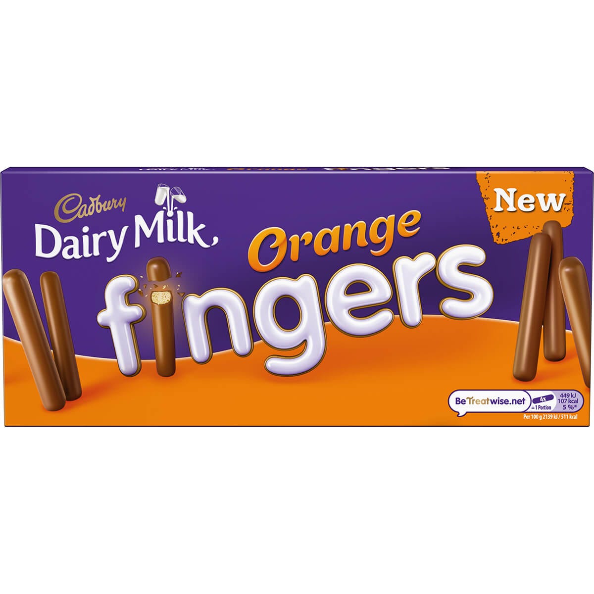 20 x Cadbury Dairy Milk Orange Fingers 114G