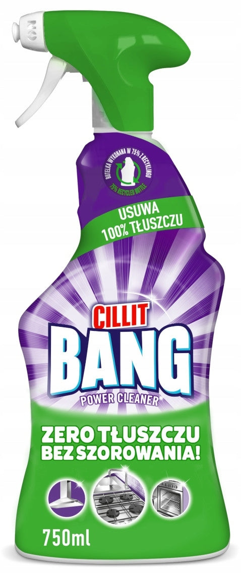 6 x Cillit Bang Power Cleaner Grease & Sparkle 750ml