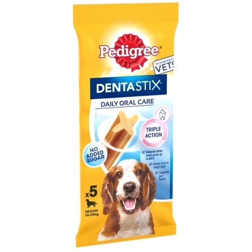 14 x Pedigree Dentastix Daily Oral Care Medium 10-25Kg 5 Sticks 128G