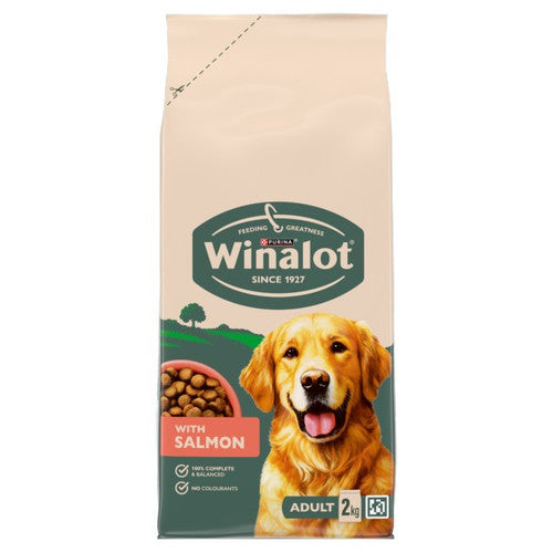 4 X Winalot Dog Food Dry Salmon - 2Kg