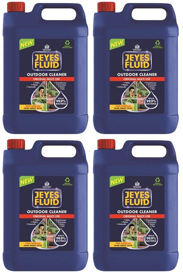 4 x Jeyes Fluid The Original Outdoor Cleaner 5L