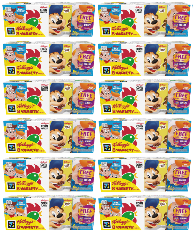 12 x Kelloggs Variety Pack 8's