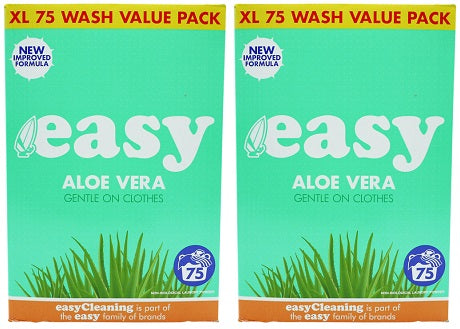 2 x Easy Washing Powder Aloe Vera 75 Wash  - 5.1KG