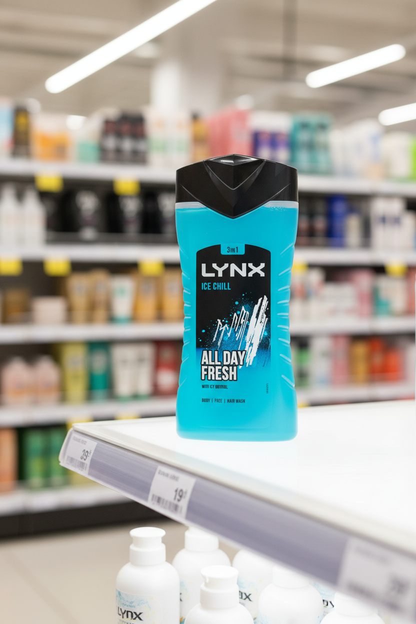 6 x Lynx  Lynx Ice Chill Shower Gel Ice Chill 225 Ml