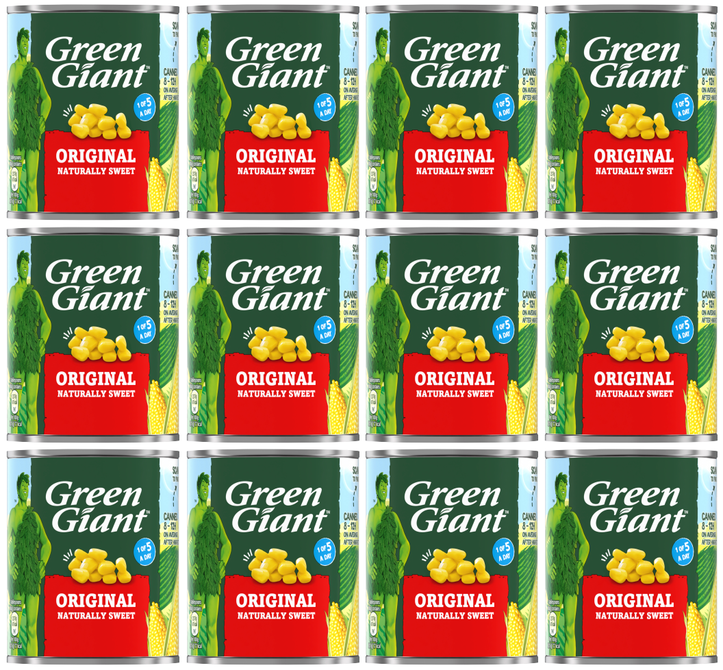 12 x Green Giant Original Sweetcorn Niblets 198Gm