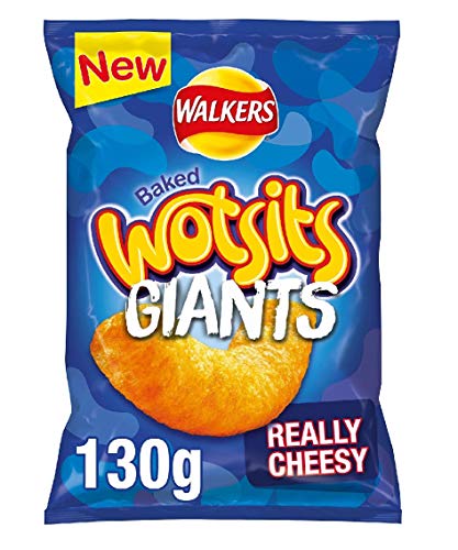 9 x Walkers Wotsits Giants Really Cheesy Sharing Snacks Crisps 130G