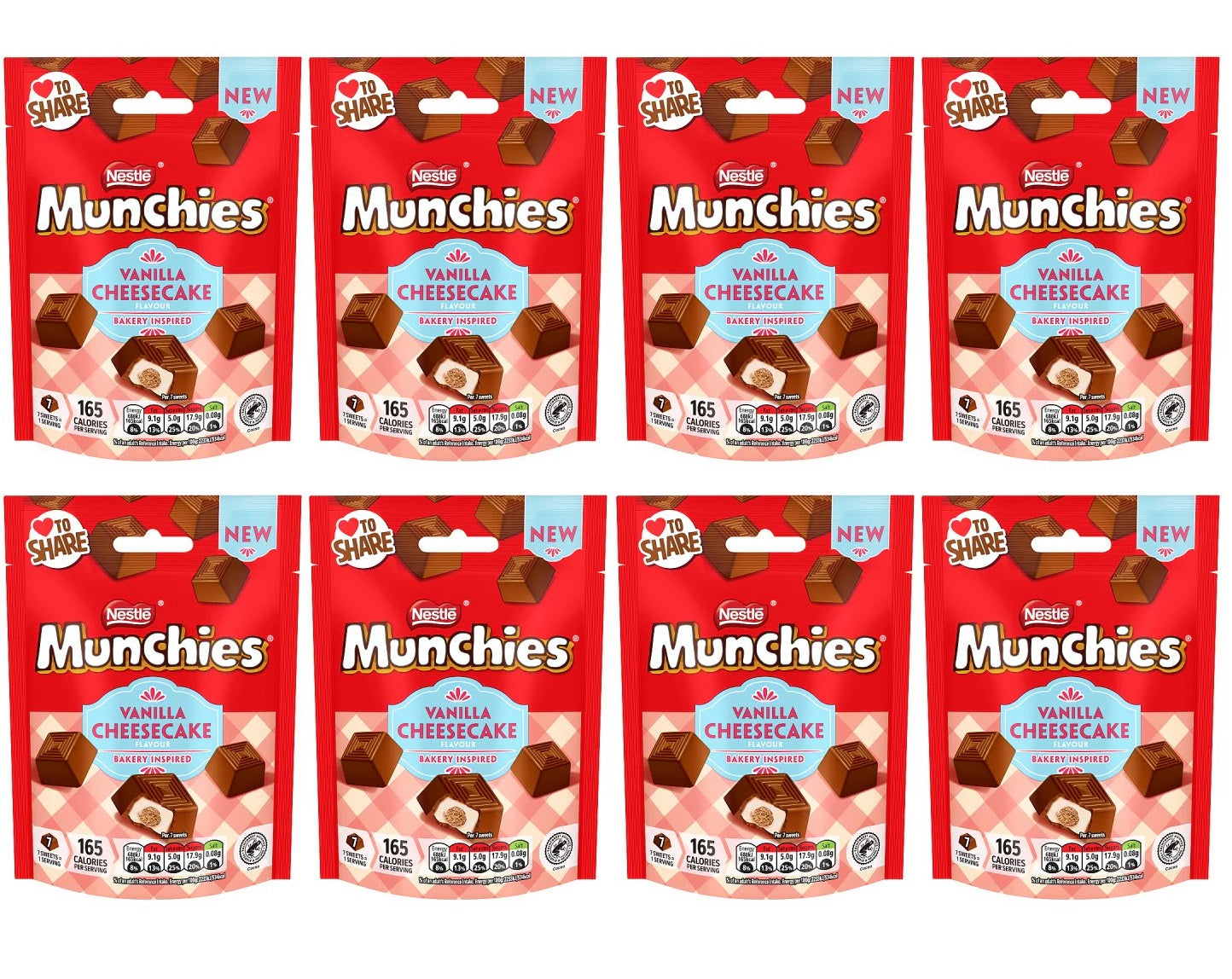 8 x Munchies Cheesecake Pouch - 97G